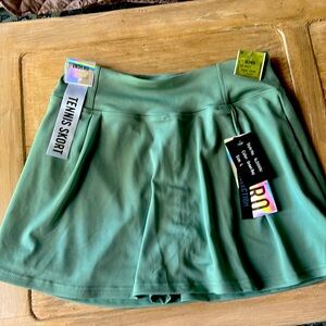 New soft green tennis skirt with shorts beautiful style